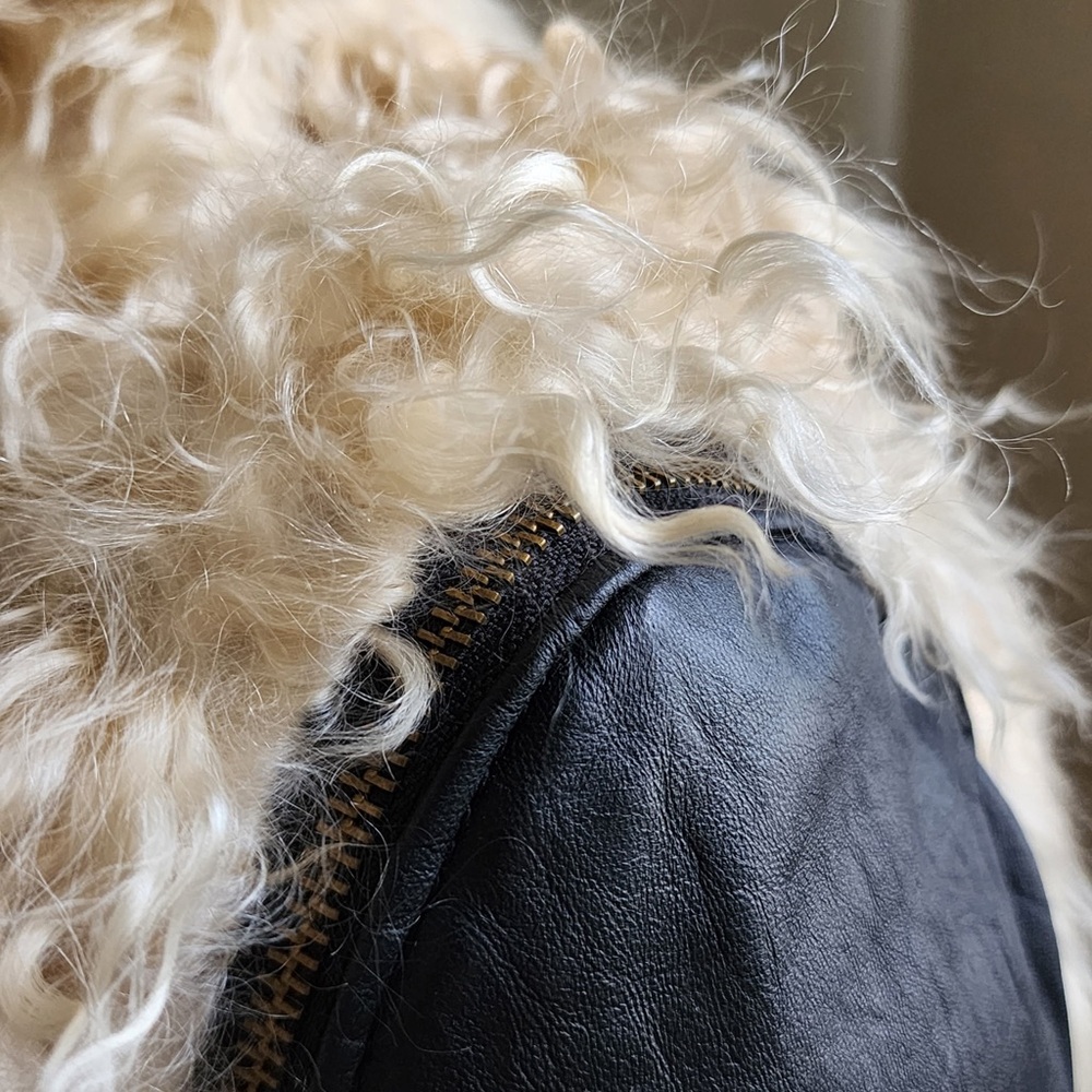 Genuine Goat Fur wRemovable Gen Leather Sleeves Made in Argentina Jacket… - Picture 9 of 16